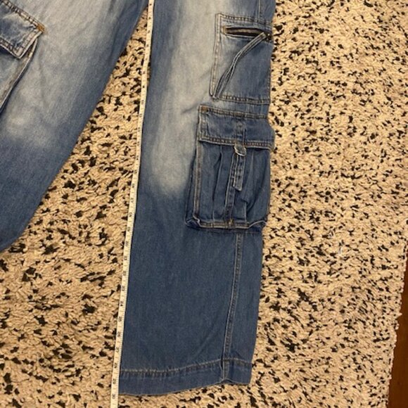 Wild Fable Baggy Cargo Jeans 00R Pockets, Skater, Wide Leg, soft, Teens - Picture 10 of 16